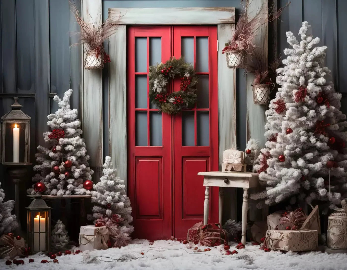 Home For Christmas Ii 8X6 Fleece ( 96 X 72 Inch ) Backdrop