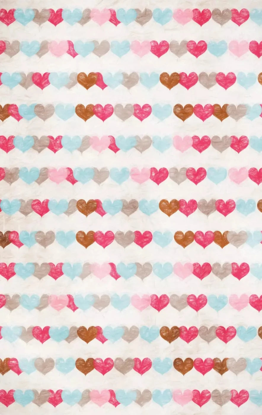 Hope Hearts 10X16 Ultracloth ( 120 X 192 Inch ) Backdrop