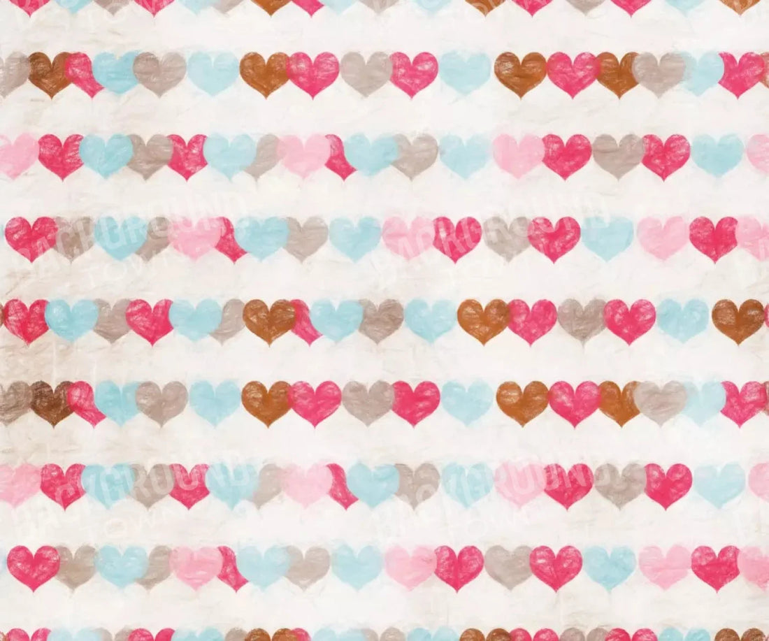 Hope Hearts 5X42 Fleece ( 60 X 50 Inch ) Backdrop