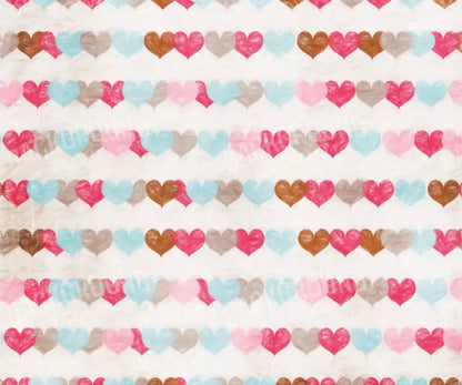 Hope Hearts 5X42 Fleece ( 60 X 50 Inch ) Backdrop