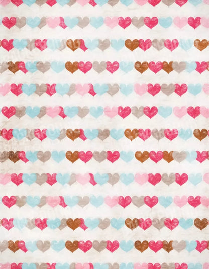 Hope Hearts 6X8 Fleece ( 72 X 96 Inch ) Backdrop