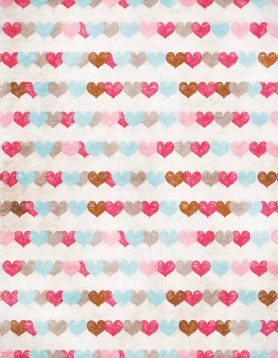 Hope Hearts 6X8 Fleece ( 72 X 96 Inch ) Backdrop