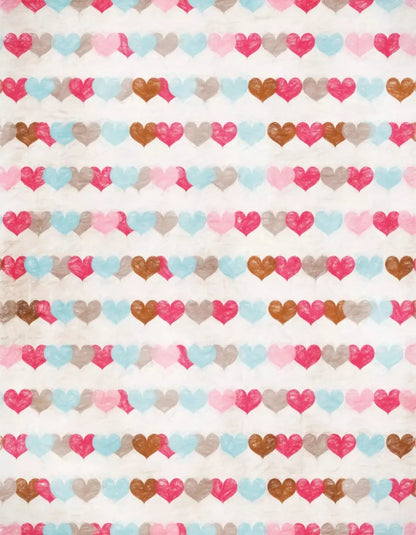 Hope Hearts 6X8 Fleece ( 72 X 96 Inch ) Backdrop