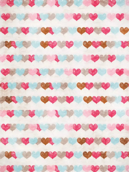 Hope Hearts 8X10 Fleece ( 96 X 120 Inch ) Backdrop