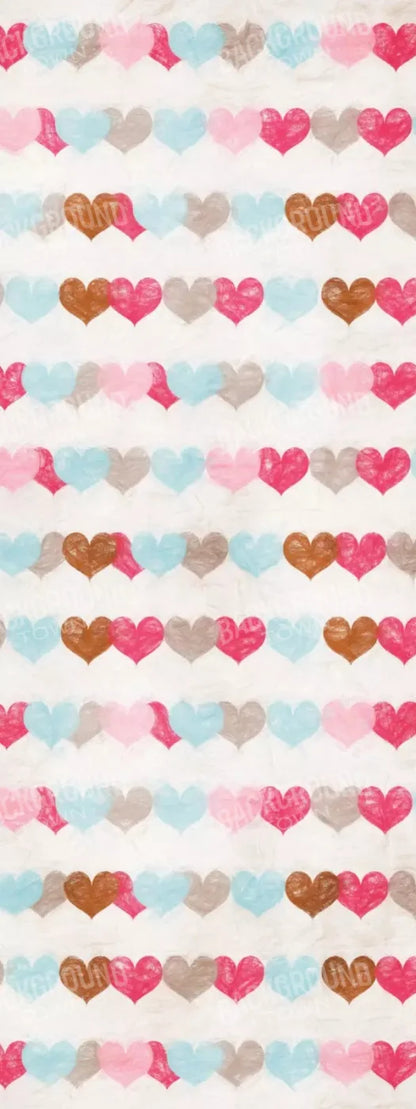 Hope Hearts 8X20 Ultracloth ( 96 X 240 Inch ) Backdrop