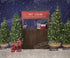 Christmas tree farm with hot cocoa stand set design Backdrop for Photography