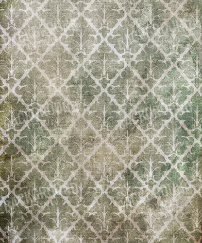 Green Damask Backdrop for Photography