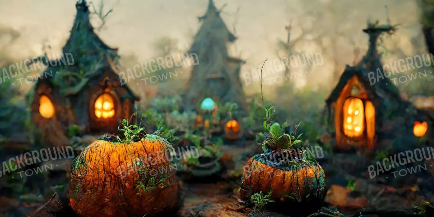 After Hallows Eve Village I 20’X10’ Ultracloth (240 X 120 Inch) Backdrop