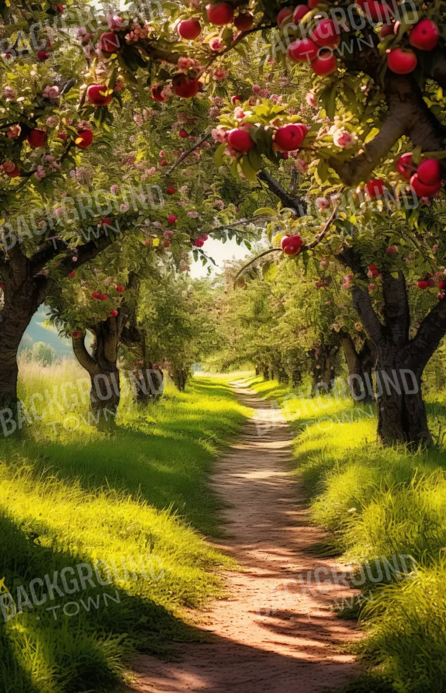 Apple Lane 9X14 Ultracloth ( 108 X 168 Inch ) Backdrop