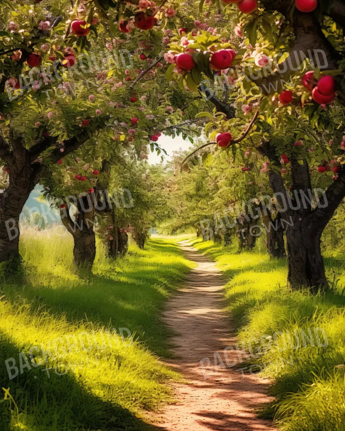 Apple Lane 8X10 Fleece ( 96 X 120 Inch ) Backdrop