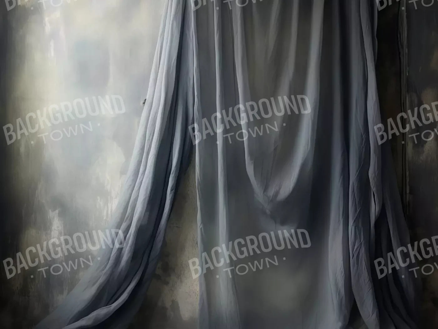 Chiffon Elegance Charcoal I 8’X6’ Fleece (96 X 72 Inch) Backdrop
