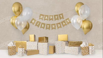 Golden Birthday 14X8 Ultracloth ( 168 X 96 Inch ) Backdrop