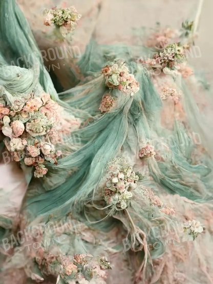 Mint Floral 10X12 Ultracloth Backdrop