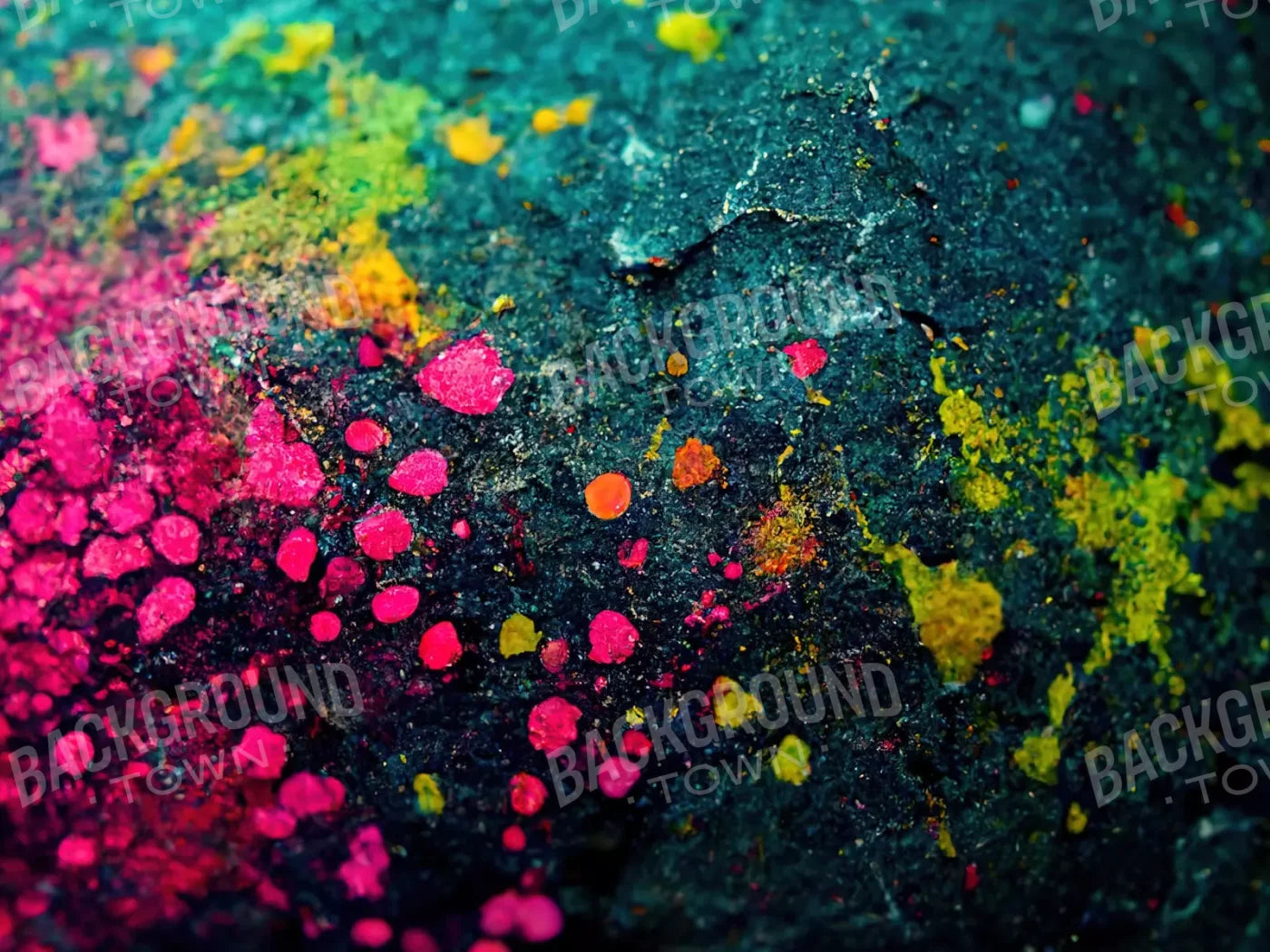 Neon Splatter 68X5 Fleece ( 80 X 60 Inch ) Backdrop