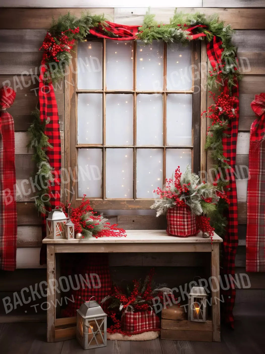 Plaid Tidings 6’X8’ Fleece (72 X 96 Inch) Backdrop