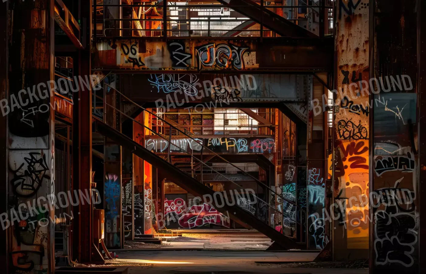 Industrial Urban 002 8X10 14’X9’ Ultracloth (168 X 108 Inch) Backdrop