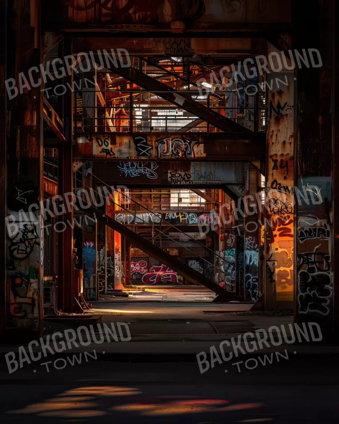 Industrial Urban 002 8X10 8’X10’ Fleece (96 X 120 Inch) Backdrop