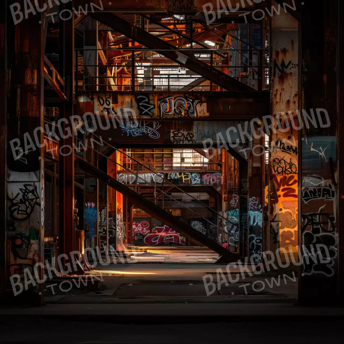 Industrial Urban 002 8X10 8’X8’ Fleece (96 X Inch) Backdrop