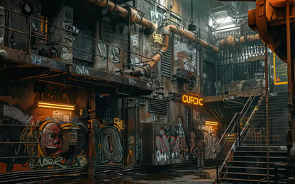 Industrial Urban 001 8X10 8’X5’ Ultracloth (96 X 60 Inch) Backdrop