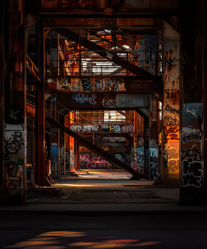 Industrial Urban 002 8X10 10’X12’ Ultracloth (120 X 144 Inch) Backdrop