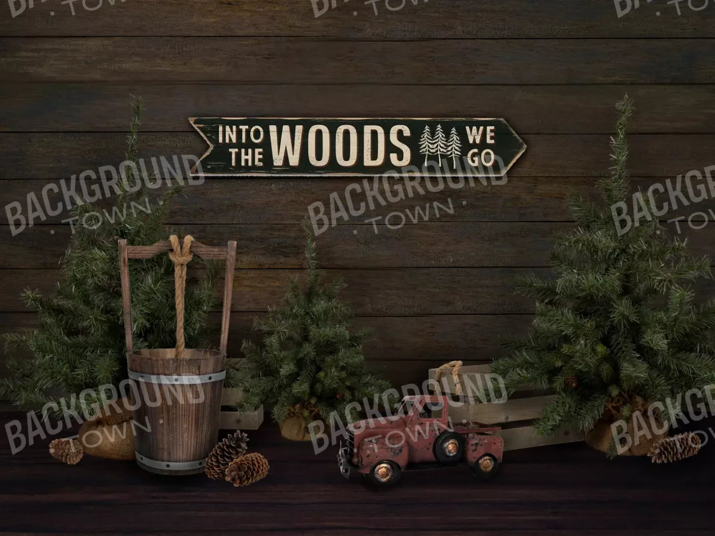 Into The Woods 68X5 Fleece ( 80 X 60 Inch ) Backdrop