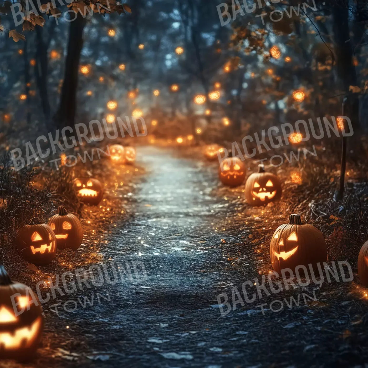 Jackolantern Path 1 10’X10’ Ultracloth (120 X Inch) Backdrop