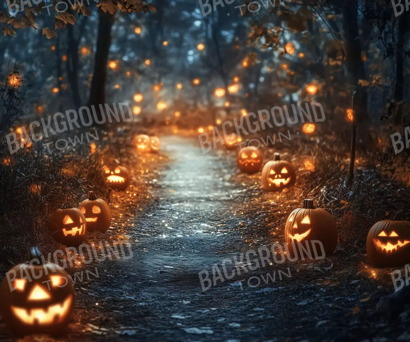 Jackolantern Path 1 12’X10’ Ultracloth (144 X 120 Inch) Backdrop