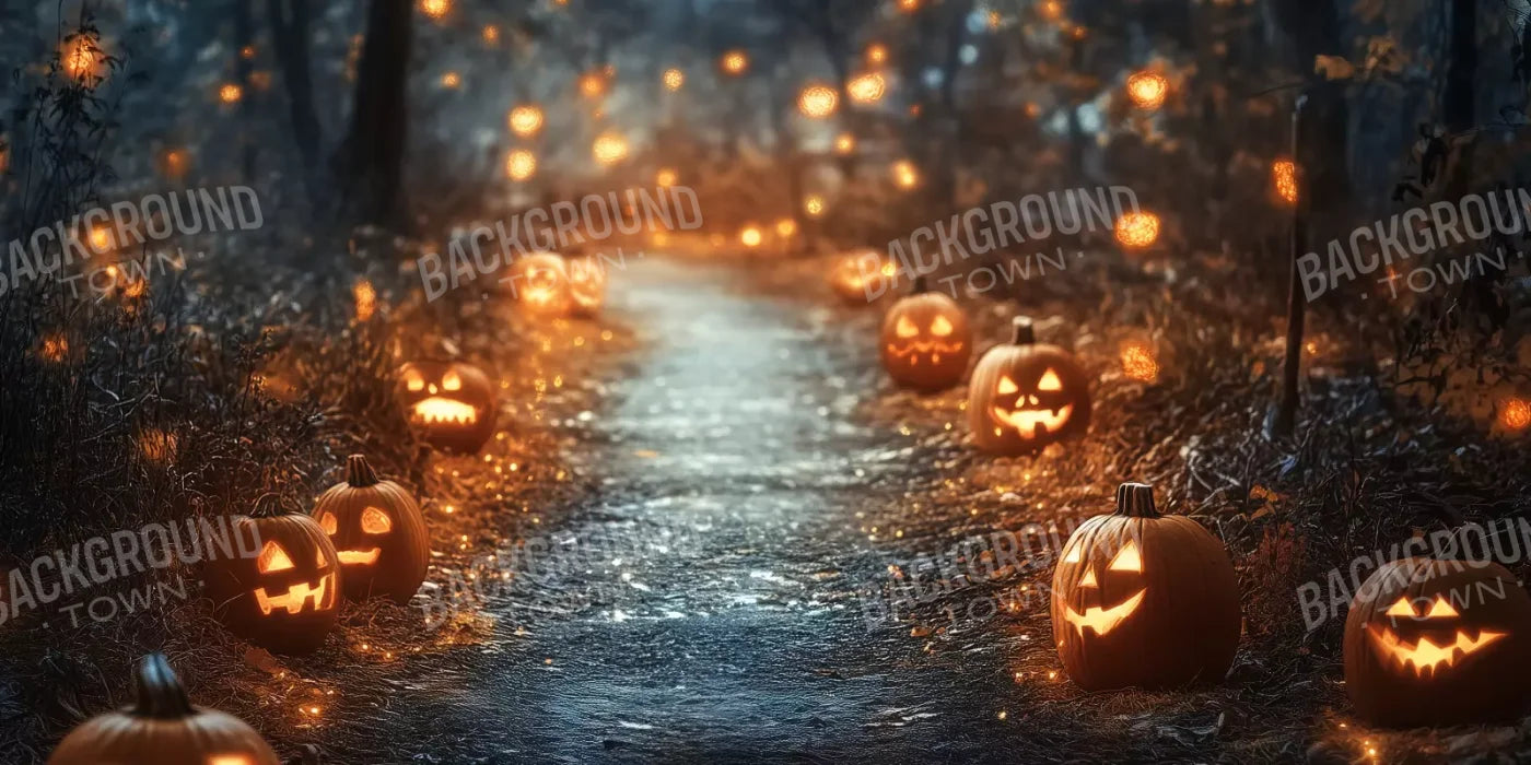 Jackolantern Path 1 16’X8’ Ultracloth (192 X 96 Inch) Backdrop