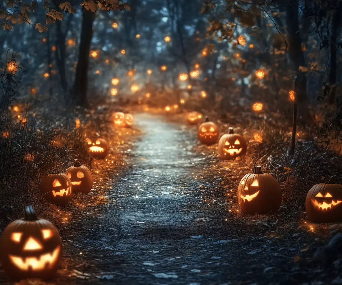 Jackolantern Path 1 5’X4’2 Fleece (60 X 50 Inch) Backdrop