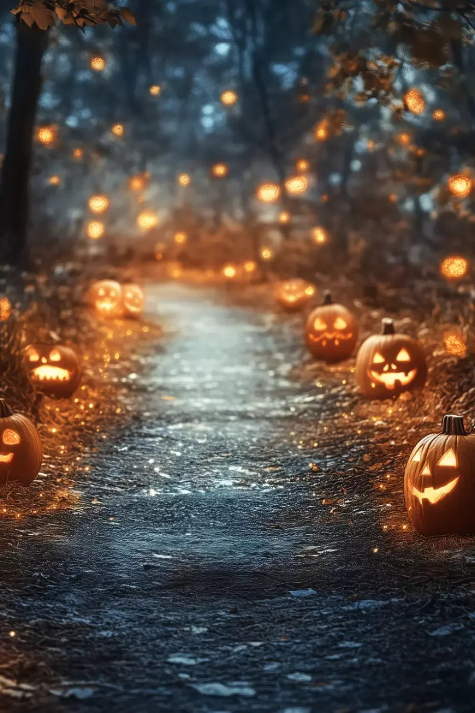 Jackolantern Path 1 8’X12’ Ultracloth (96 X 144 Inch) Backdrop