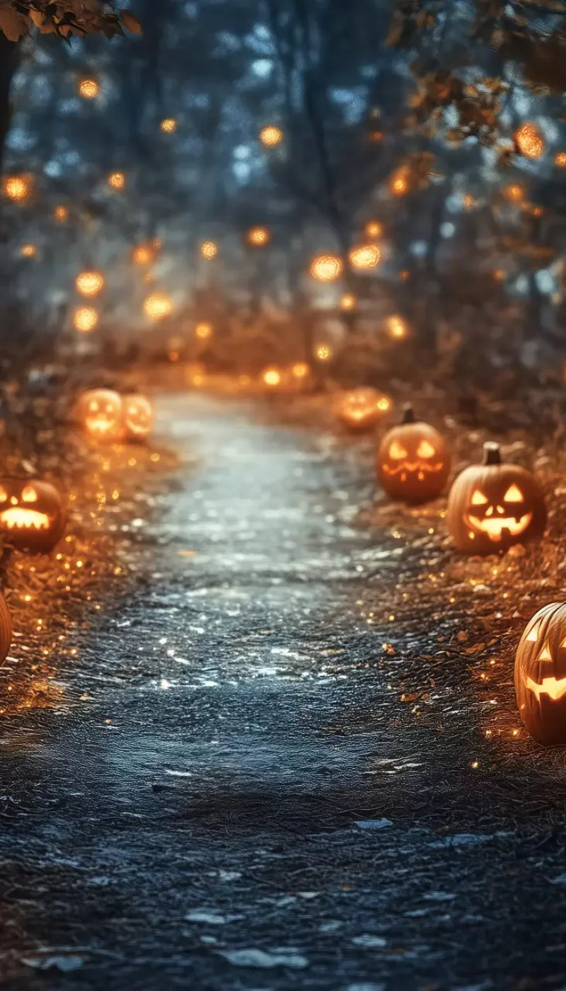Jackolantern Path 1 8’X14’ Ultracloth (96 X 168 Inch) Backdrop