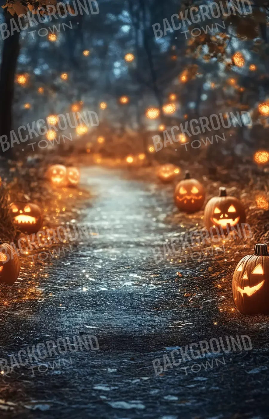 Jackolantern Path 1 9’X14’ Ultracloth (108 X 168 Inch) Backdrop