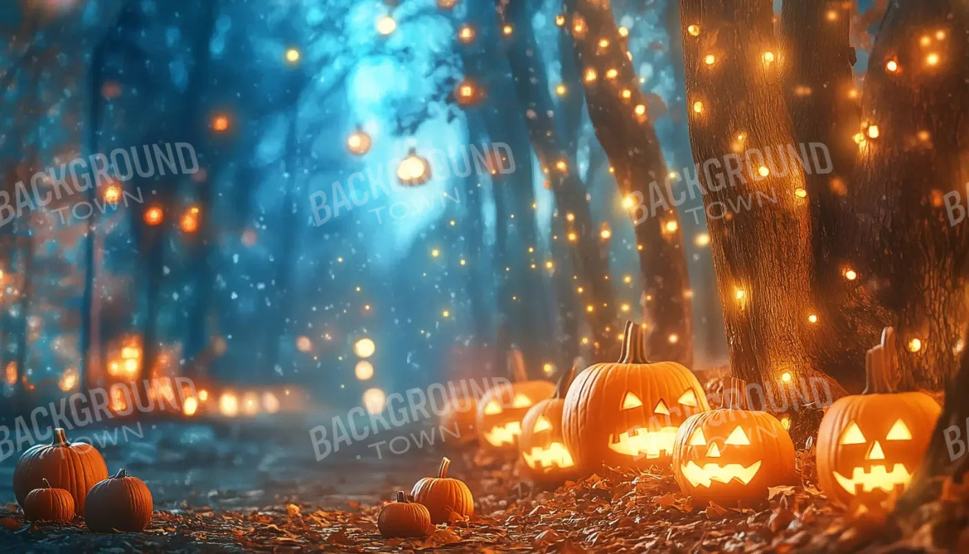 Jack O Lantern Path 2 14’X8’ Ultracloth (168 X 96 Inch) Backdrop