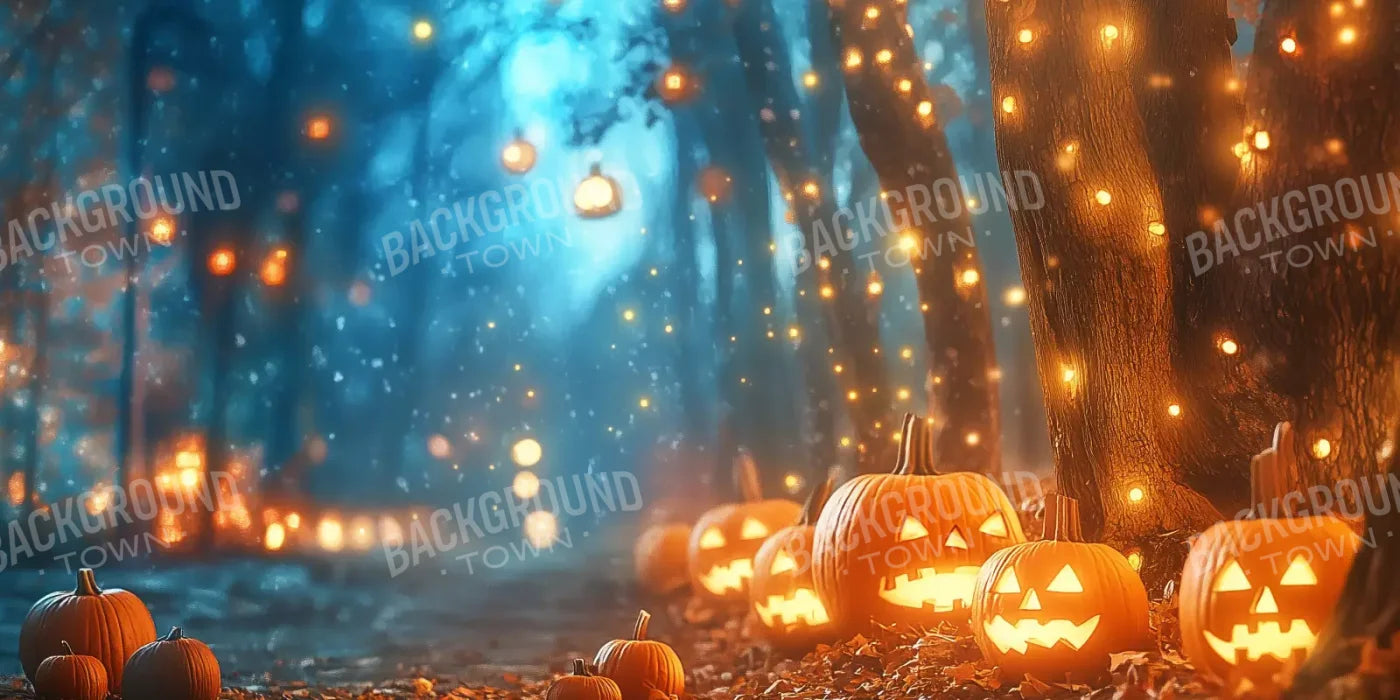 Jack O Lantern Path 2 16’X8’ Ultracloth (192 X 96 Inch) Backdrop