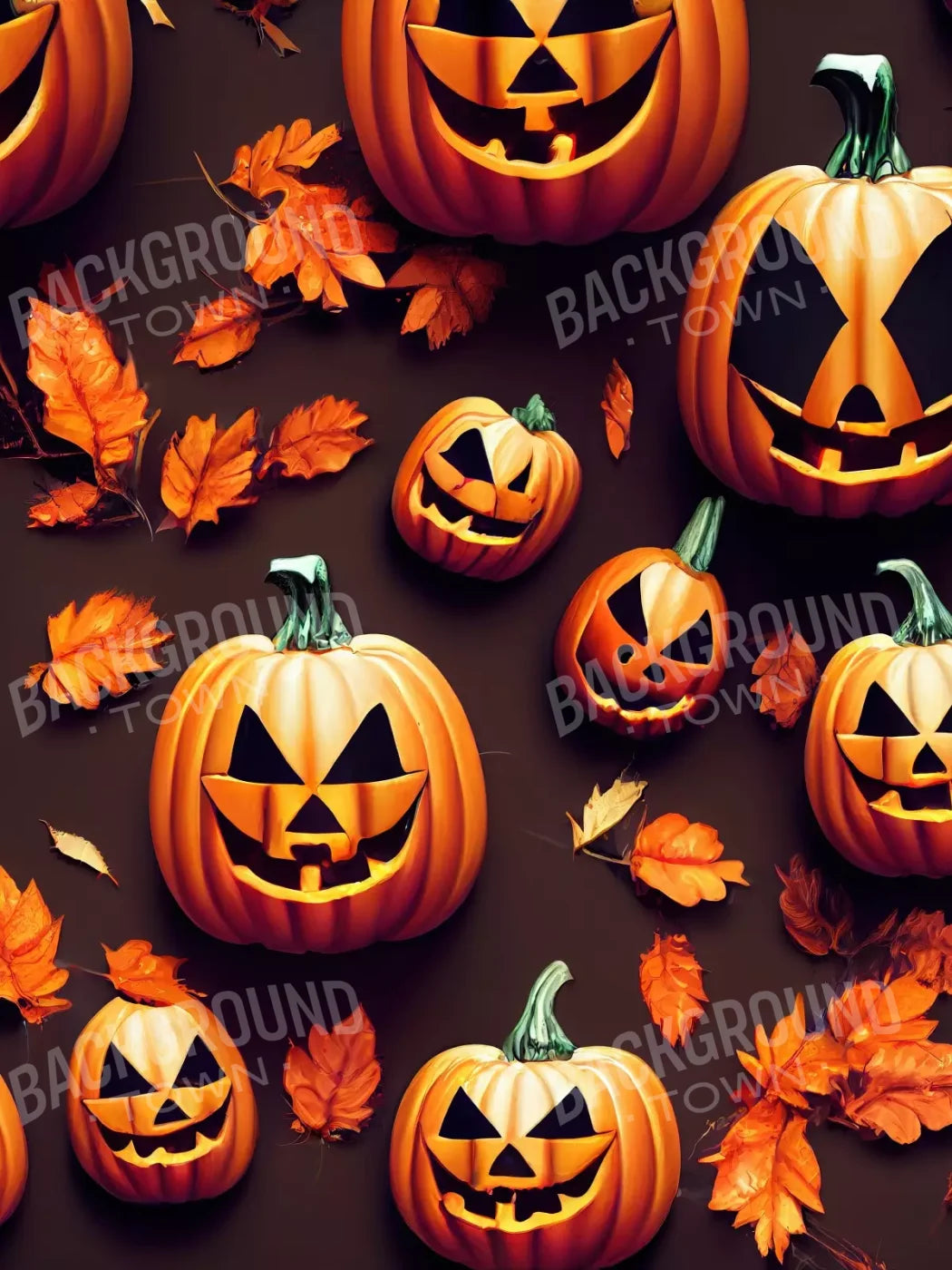 Jack O Pattern 5’X6’8 Fleece (60 X 80 Inch) Backdrop