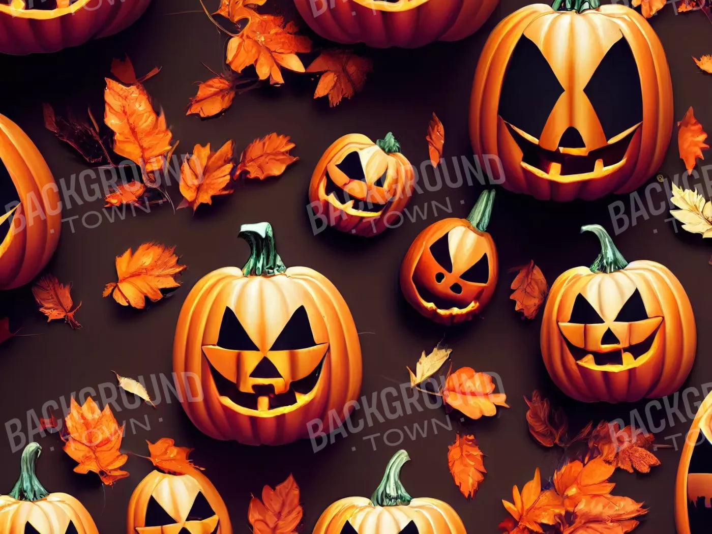 Jack O Pattern 6’8X5’ Fleece (80 X 60 Inch) Backdrop