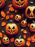 Jack O Pattern 6’X8’ Fleece (72 X 96 Inch) Backdrop
