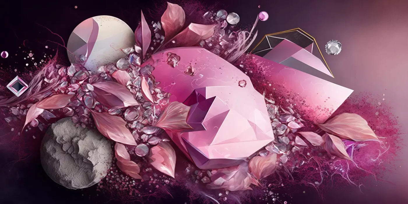 Jewel Abstract In Pink H 20X10 Ultracloth ( 240 X 120 Inch ) Backdrop