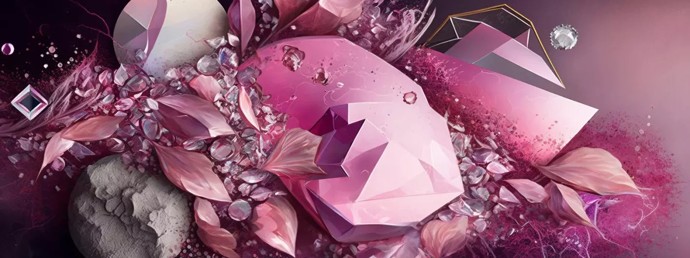 Jewel Abstract In Pink H 20X8 Ultracloth ( 240 X 96 Inch ) Backdrop