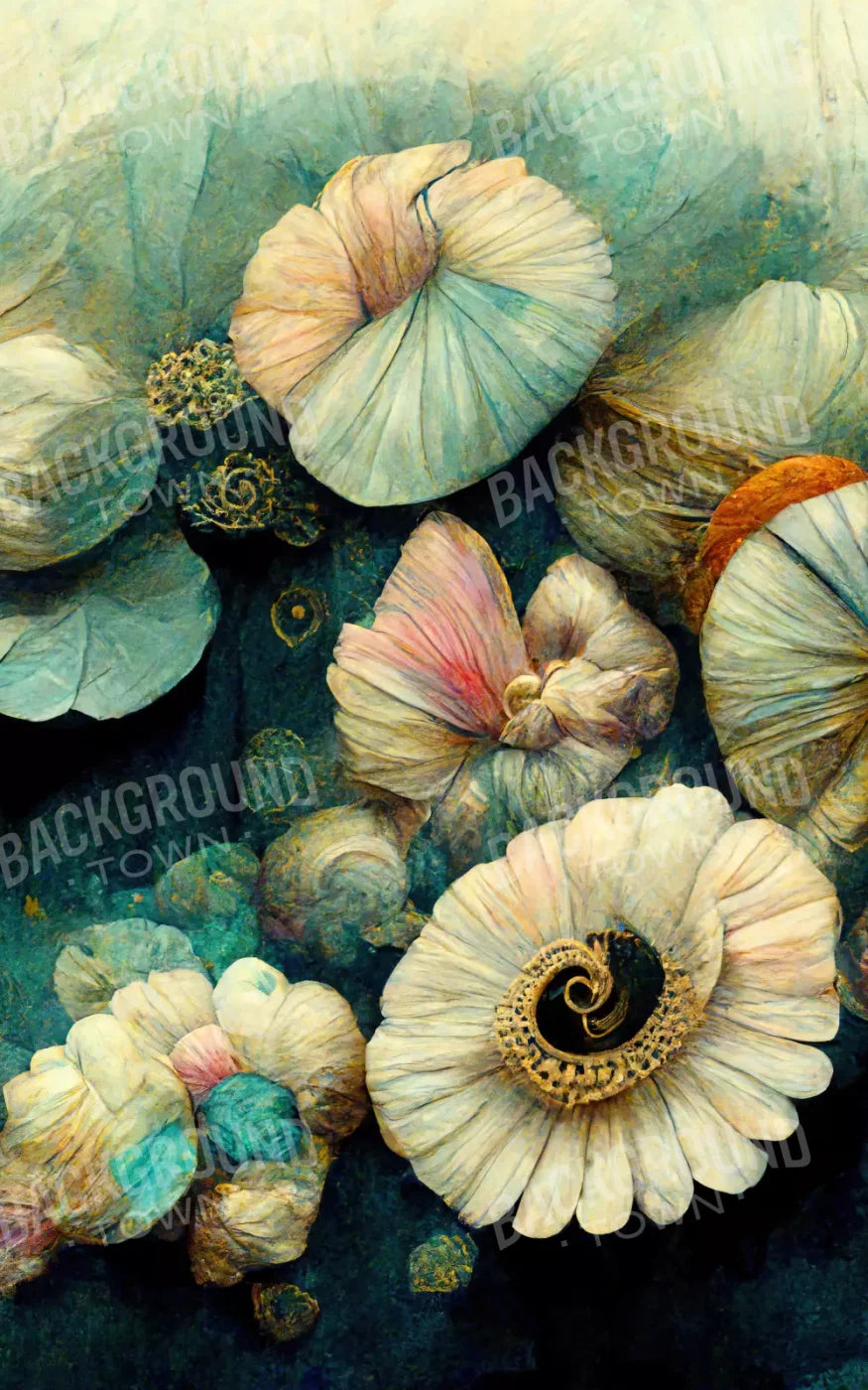 Jeweled Seashells 9X14 Ultracloth ( 108 X 168 Inch ) Backdrop