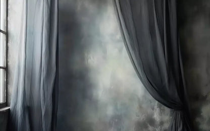 Chiffon Elegance Charcoal Vi 8’X5’ Ultracloth (96 X 60 Inch) Backdrop