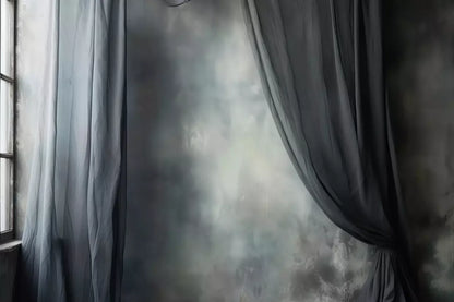 Chiffon Elegance Charcoal Vi 12’X8’ Ultracloth (144 X 96 Inch) Backdrop
