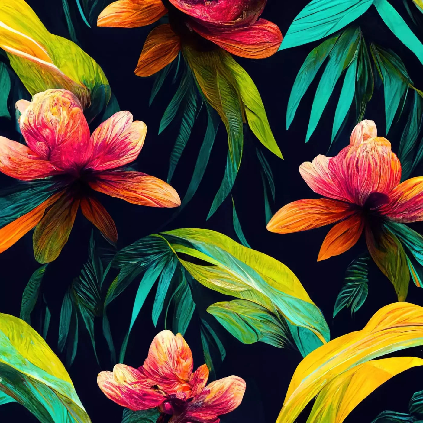 Jungle Blossoms 10’X10’ Ultracloth (120 X Inch) Backdrop
