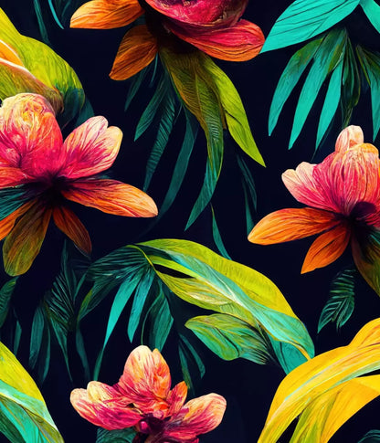 Jungle Blossoms 10’X12’ Ultracloth (120 X 144 Inch) Backdrop