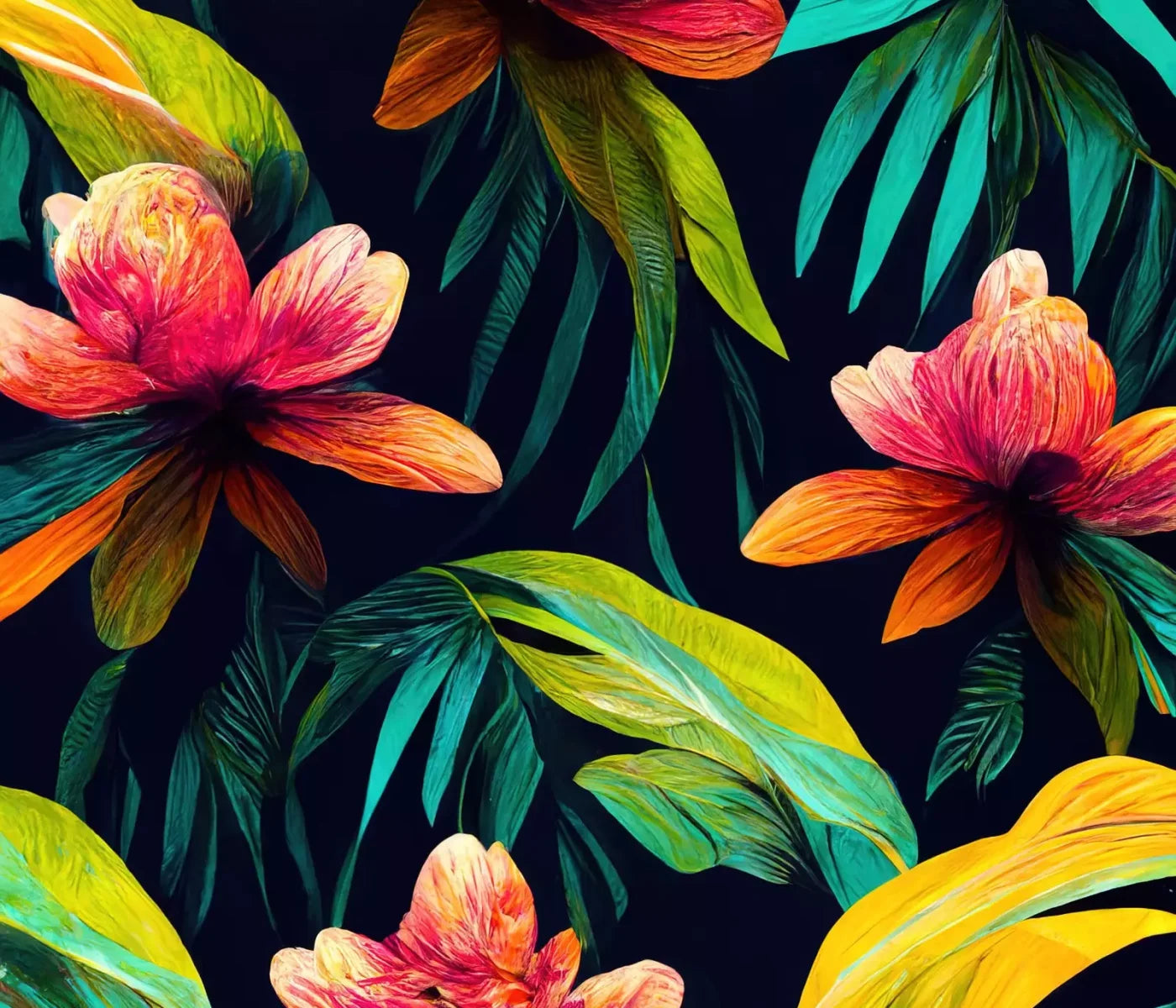 Jungle Blossoms 12’X10’ Ultracloth (144 X 120 Inch) Backdrop