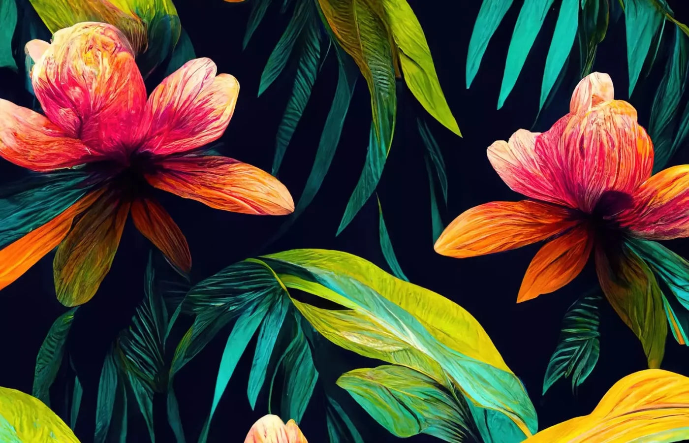 Jungle Blossoms 12’X8’ Ultracloth (144 X 96 Inch) Backdrop