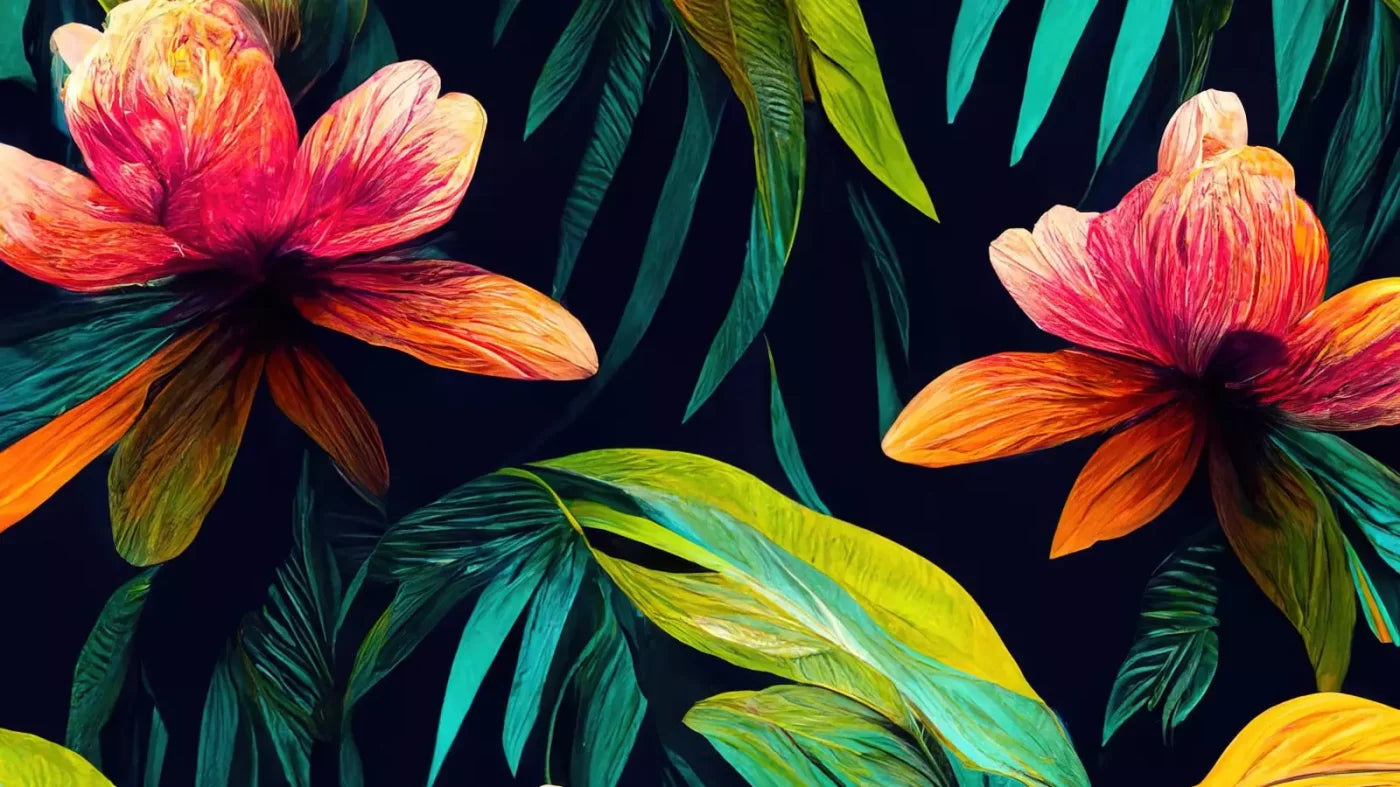 Jungle Blossoms 14’X8’ Ultracloth (168 X 96 Inch) Backdrop