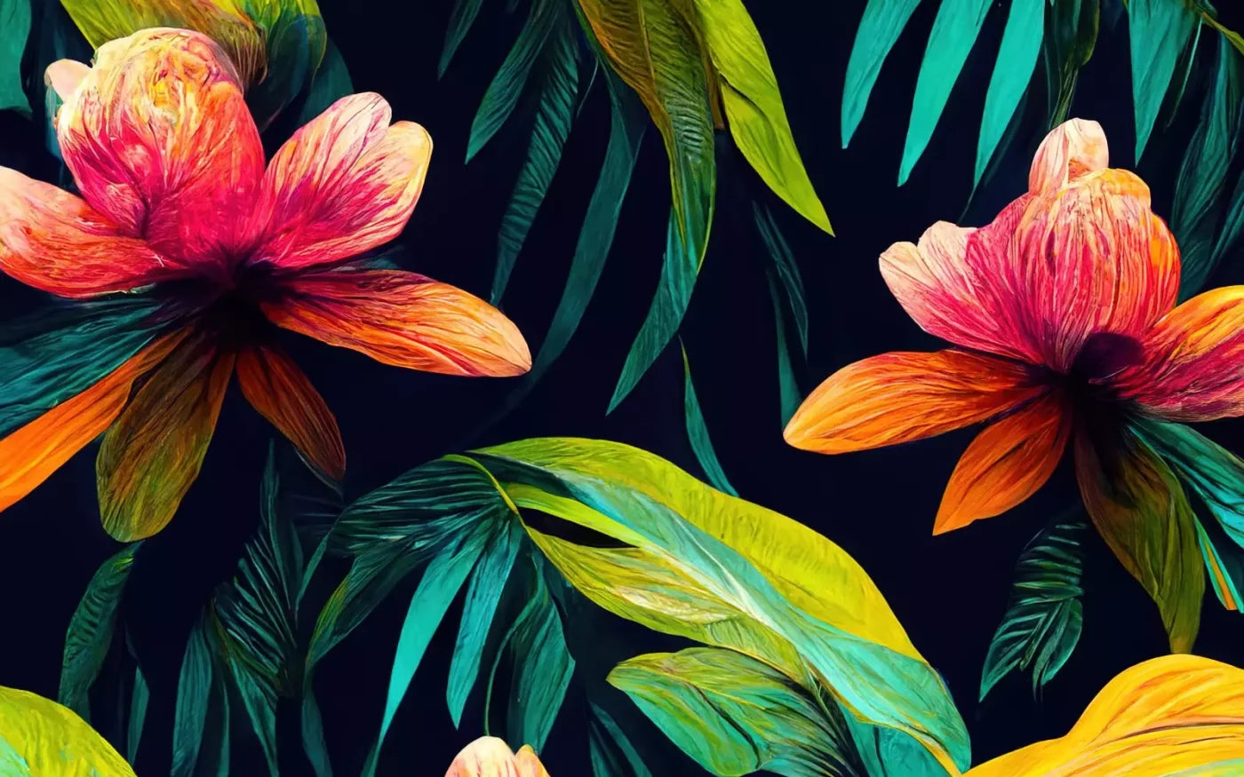 Jungle Blossoms 14’X9’ Ultracloth (168 X 108 Inch) Backdrop