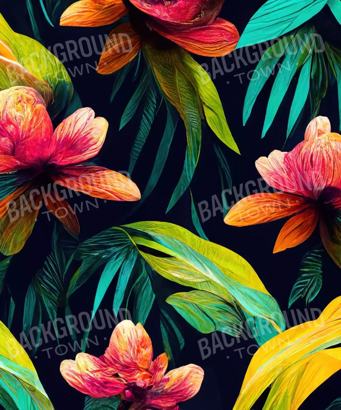 Multi-Color Floral Backdrop for Photography