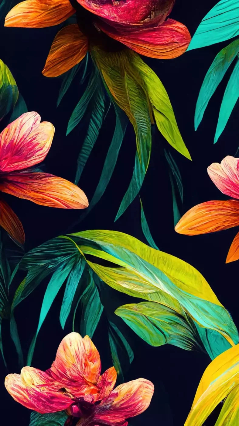 Jungle Blossoms 8’X14’ Ultracloth (96 X 168 Inch) Backdrop